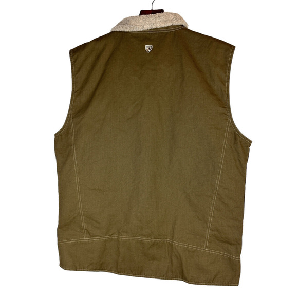 Kuhl Burr Lined Vest Canvas Berber Fleece Trim Vintage Patina Dye Men's Size XL - Picture 7 of 12